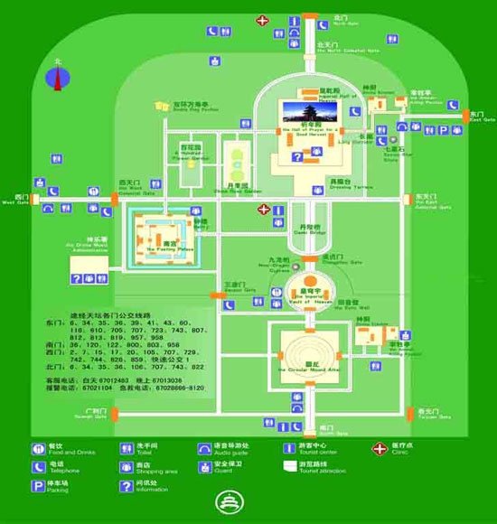 天壇公園導覽圖
